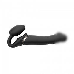 Безремний страпон із вібрацією Strap-On-Me Vibrating Black L, 22х3,7 см.