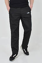 Розміри: M, L. Утеплені чоловічі штани з плащовки тканини з флісовою підкладкою - чорні, фото 2