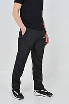 Розміри: M, L. Утеплені чоловічі штани з плащовки тканини з флісовою підкладкою - чорні, фото 3