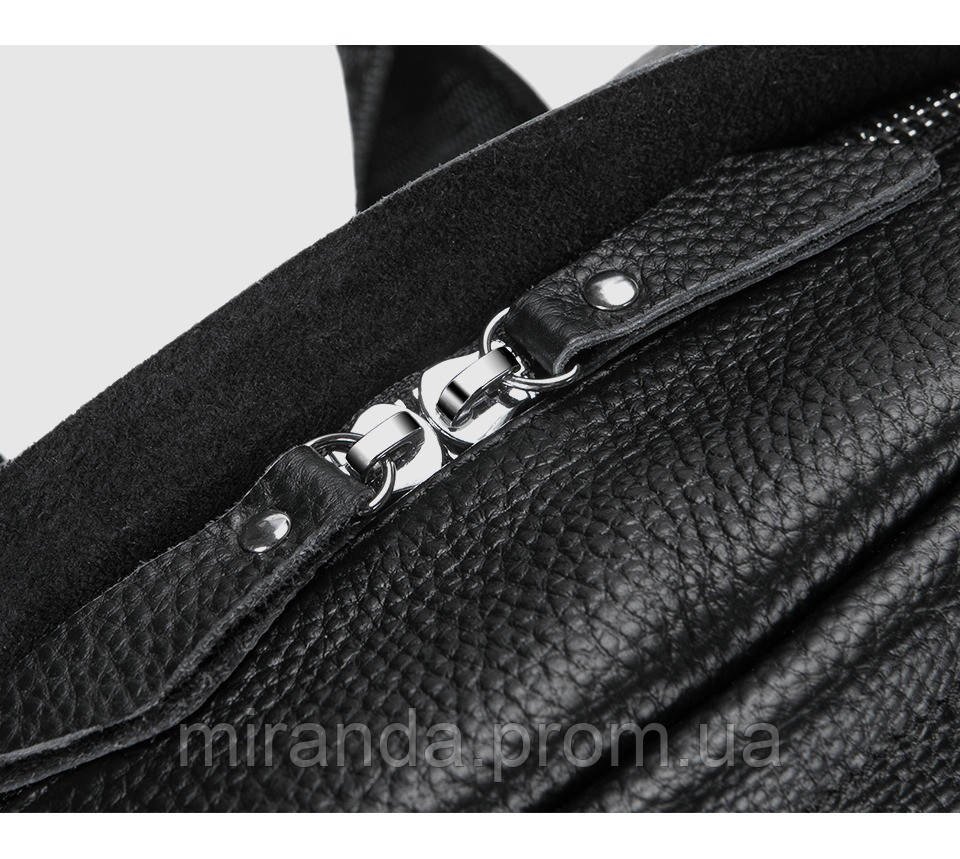 Кожаный рюкзак мужской городской LIELANG. Мужской рюкзак для ноутбука Черный - фото 9 - id-p1108329945