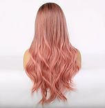 Довгі перуки RESTEQ - 70см, чорно-рожевий градієнт, хвилясте волосся без чубчика, косплей, аніме, фото 4