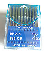 Иглы TNK DР-5-120 универсальные для промышленных швейных машин толстая колба