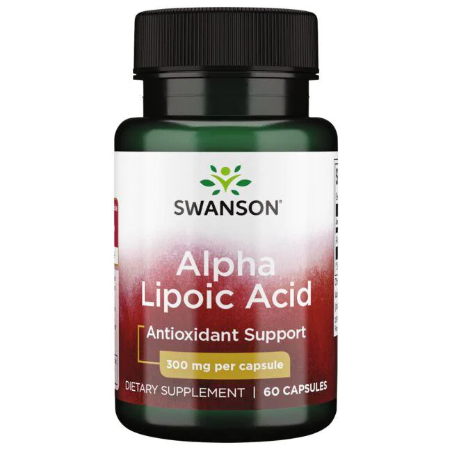 Альфа-ліпоєва кислота/Alpha Lipoic Acid Swanson 300 mg 60 Caps