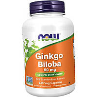 Гинкго Билоба Экстракт NOW Ginkgo Biloba 60 mg 240 капс