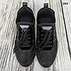 Підліткові кросівки для хлопчика демісезонні чорні еко шкіра Dago Style, фото 9