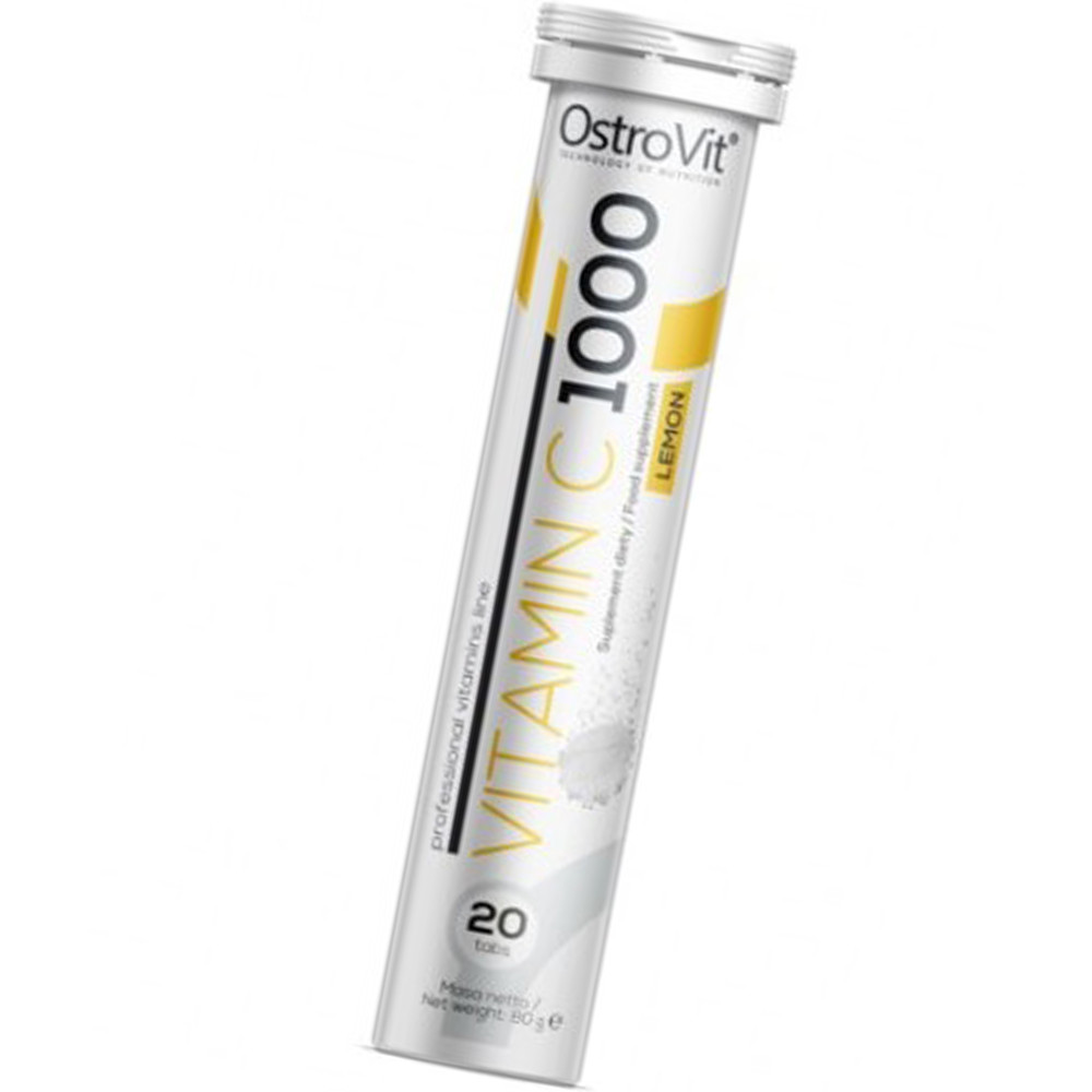 Вітаміни З OstroVit Vitamin C 1000 20 таб лимон