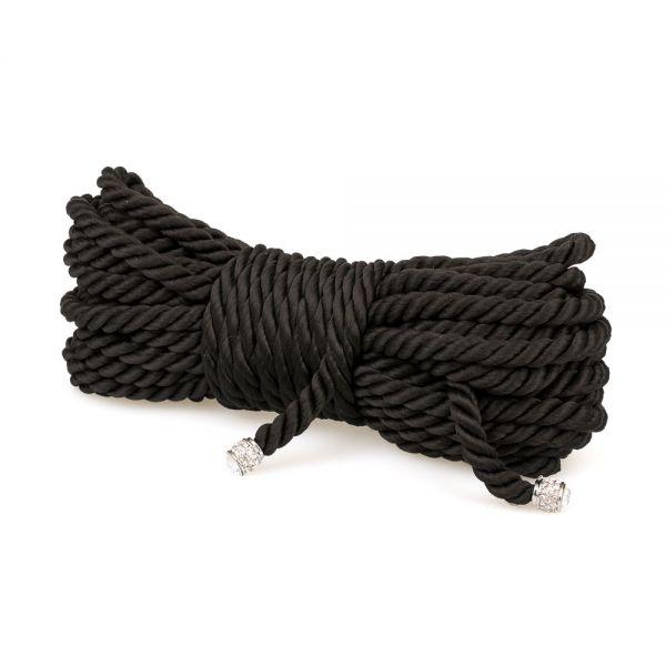 Чорна Мотузка для зв'язування бдсм Premium Silky 10M, Black