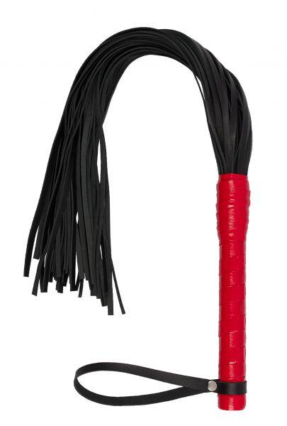 Шкіряна батіг хлист БДСМ Флогер Premium Leather Flogger Red, шкіра
