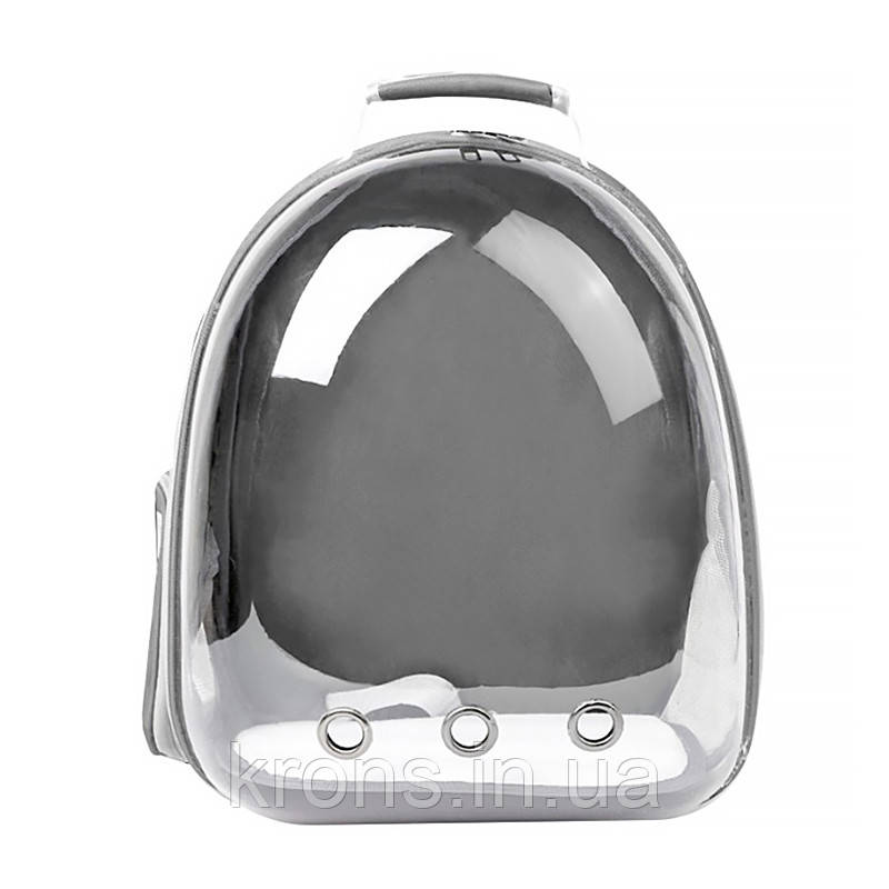 Рюкзак-переноска для кішок Taotaopets 253304 Panoramic Grey 35*25*42 cm контейнер з ілюмінатором, фото 1