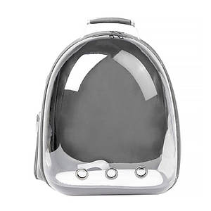 Рюкзак-переноска для кішок Taotaopets 253304 Panoramic Grey 35*25*42 cm контейнер з ілюмінатором