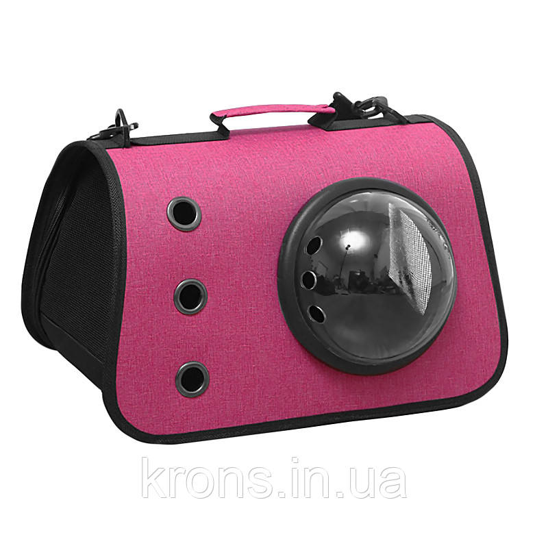 Сумка-переноска Taotaopets 254405 Pink для кішок 40*25*25cm, фото 1