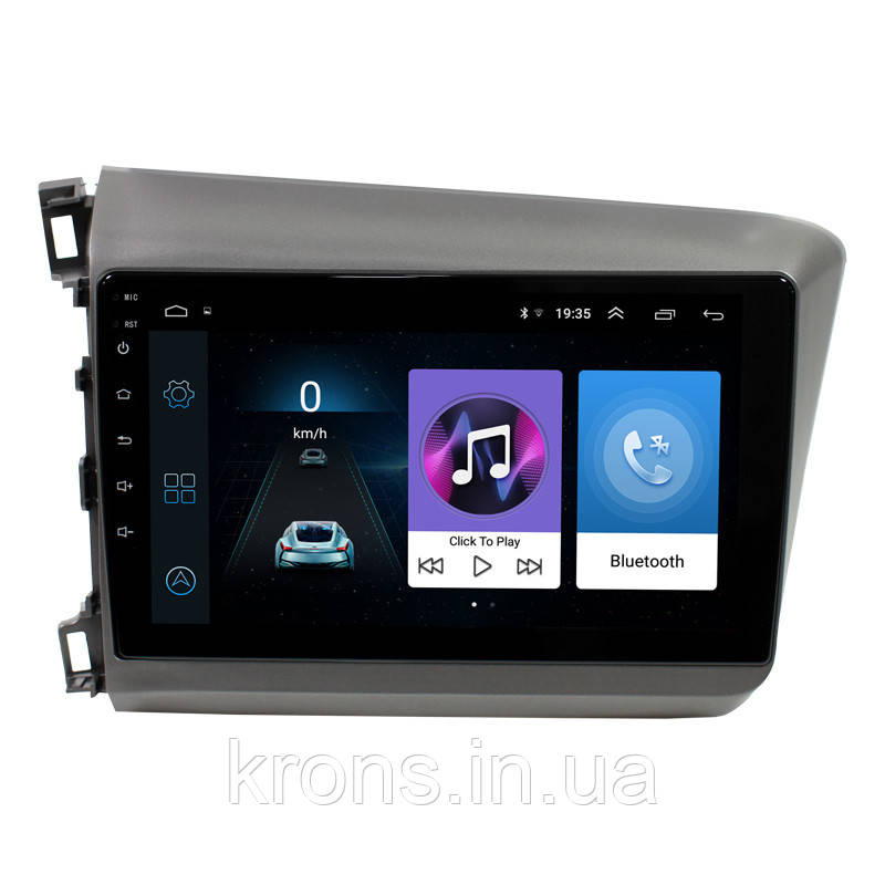 Штатная магнитола Lesko для Honda Civic (2012-2015 г.в.) 9" 1/16GB Wi-Fi Optima Андроид Хонда цивик