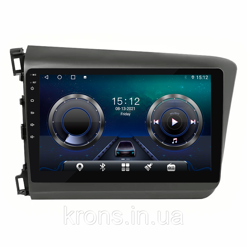 Штатная магнитола Lesko для Honda Civic IX 2011-2015 экран 9" 4/32Gb/ 4G/ Wi-Fi/ CarPlay Premium GPS Android