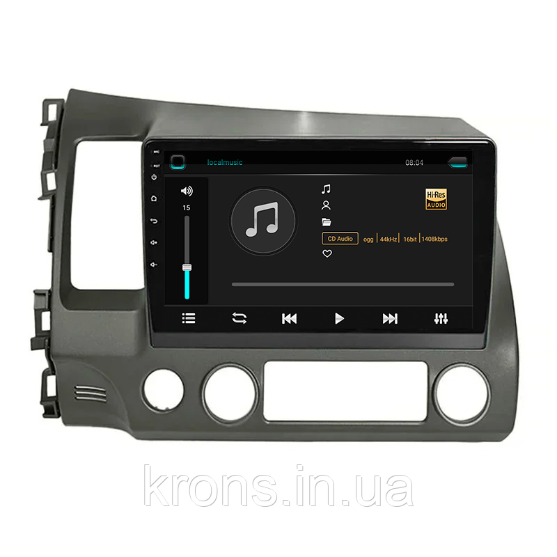 Штатная магнитола Lesko для Honda Civic (2006-2011гг.) 10.1" 2/32GB Wi-Fi Optima GPS Android Хонда