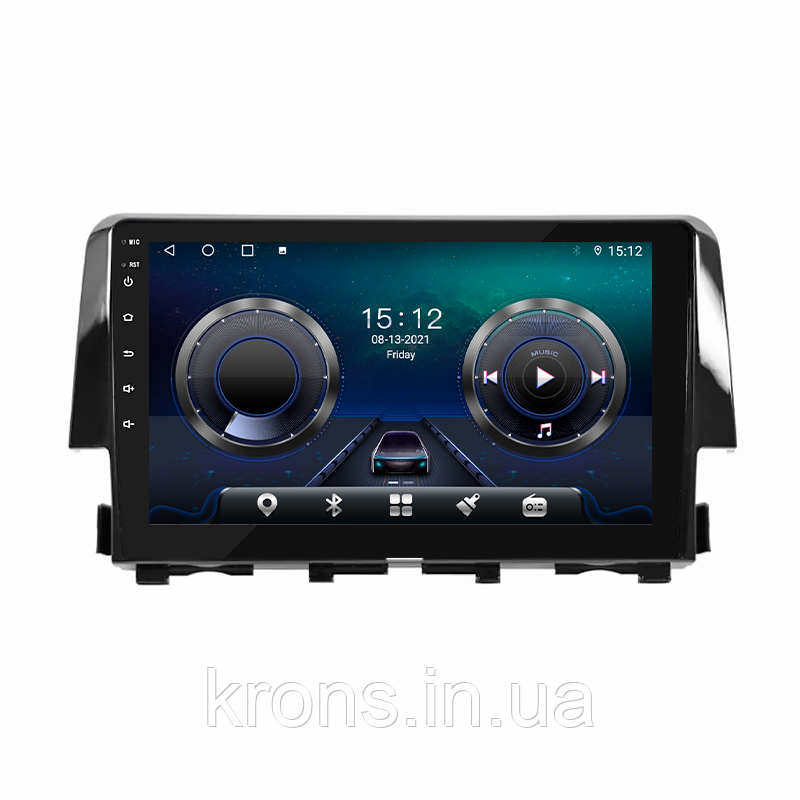 Штатная магнитола Lesko Honda Civic 2016+ 9" 4+64 4G+CarPlay Android 11 GPS Premium