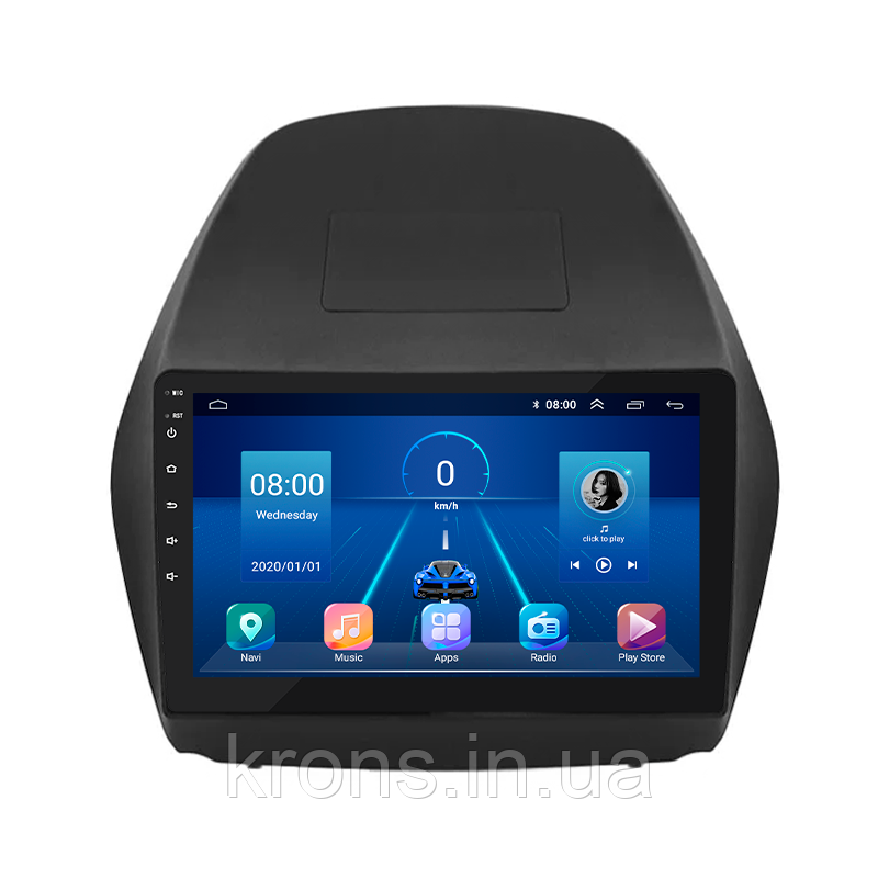 Штатная магнитола Lesko 10" Hyundai IX35 2010 2+32 4G GPS Android 9 Wi-Fi Premium Хендай