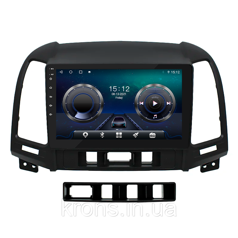 Штатная магнитола Lesko Hyundai Santa Fe 2009-2012 9" 4+32 4G+CarPlay Андроид 11 GPS Premium Функция записи