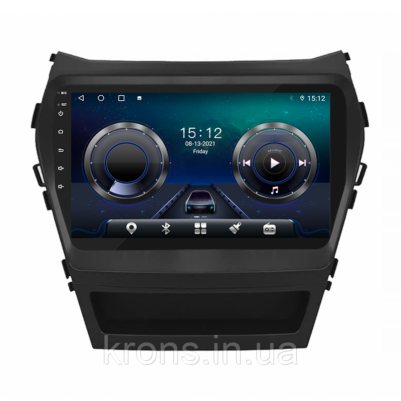 Штатная магнитола Lesko Hyundai Santa Fe 2012-2018 9" 4+32 4G+CarPlay GPS Wi-Fi Premium сантафе