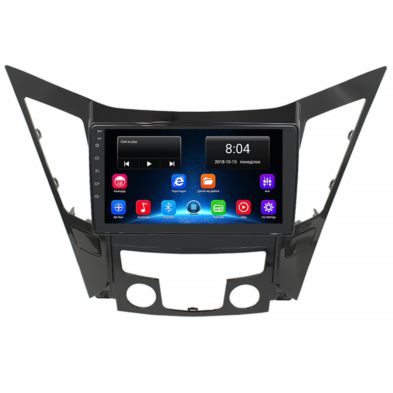 Штатная магнитола Lesko для Hyundai Sonata VI (YF) 2009-2014 экран 9" 2/32Gb/ Wi-Fi Optima GPS Android Хюндай