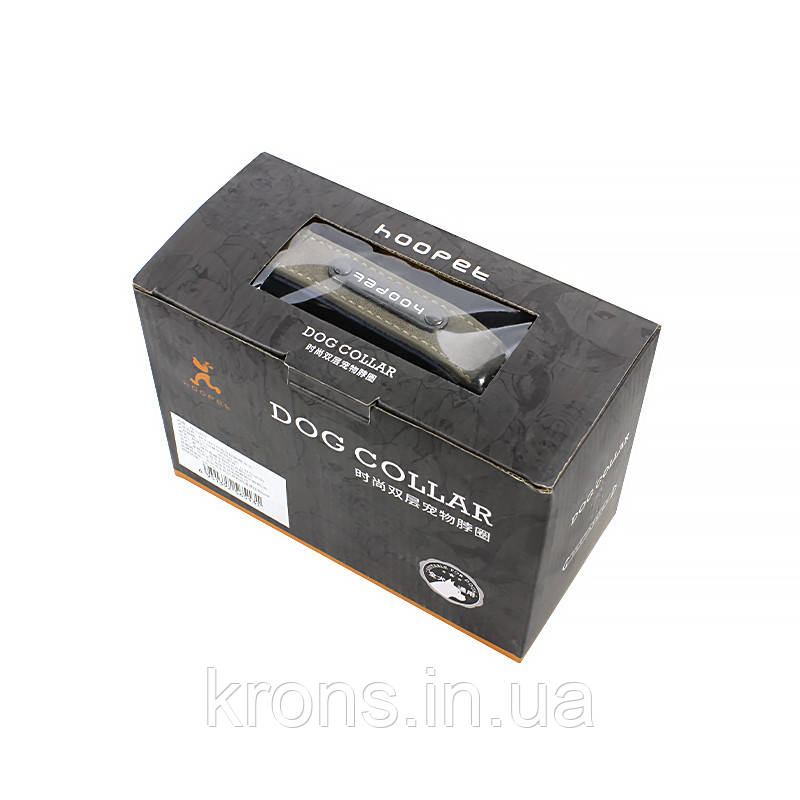 Кошійник для собак Hopet W033 Grey M двошаровий, фото 1