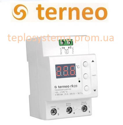 Терморегулятор Terneo rk20 для електричного котла (на DIN-рейку), Україна, фото 1