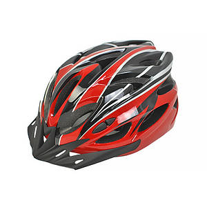 Шолом велосипедний Helmet Н-012F Black + Red велошлем для велосипедистів захисний аксесуар