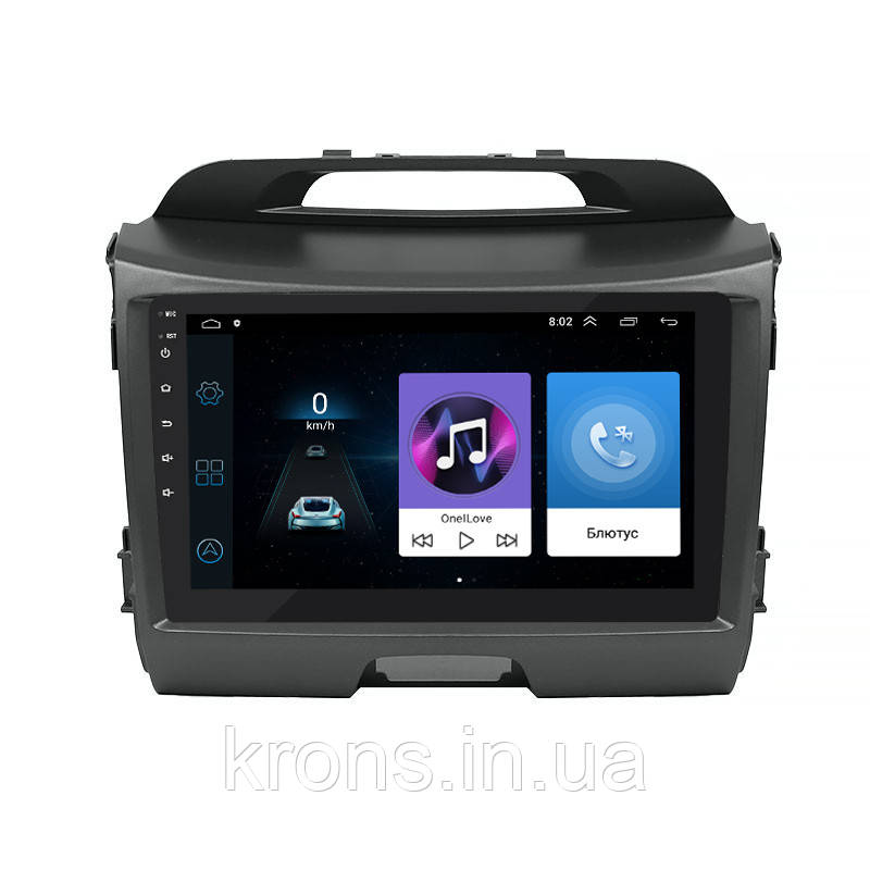 Штатная магнитола Lesko для Kia Sportage III Рестайлинг 2014-2016 экран 9" 1/16Gb/ Wi-Fi Optima GPS Android