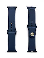Ремешок Apple Watch 38/41mm Silicone (темно синий)
