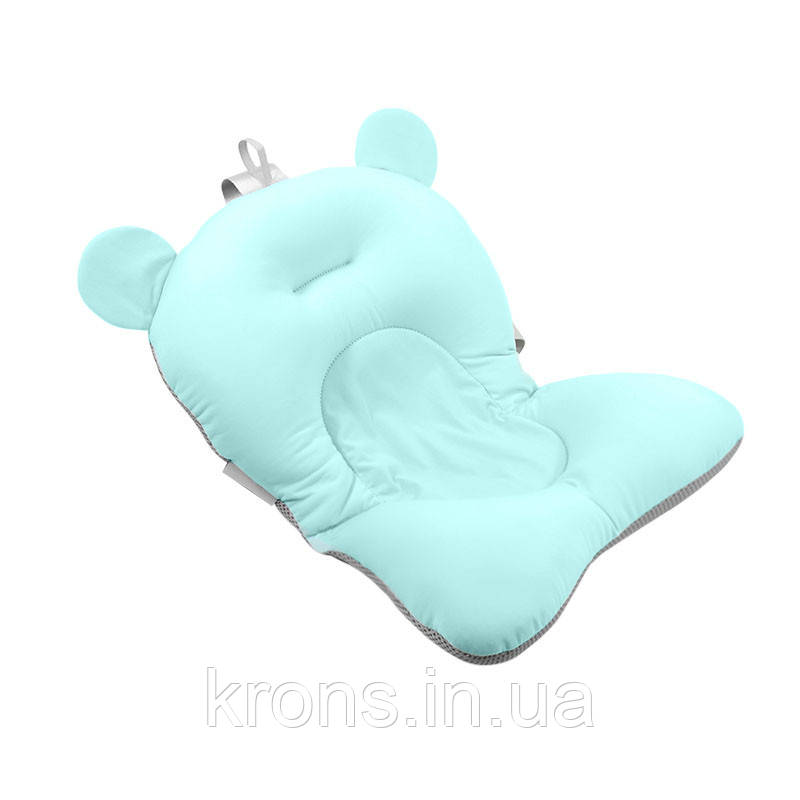 Матрасик-кварик для дитини в ванночку Bestbaby 330 Blue з кріпленнями, фото 1