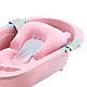 Матрасик-кварик для дитини в ваннучку Bestbaby 330 Pink з кріпленнями, фото 5