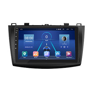 Штатна магнітола Lesko для Mazda 3 II (BL) Рестайлінг 2011- 2013 екран 9" 2/32Gb/ 4G Wi-Fi Premium GPS Андроїд