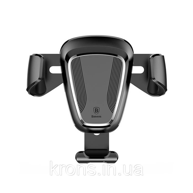 Автодержувач Baseus Gravity Car Mount Black обертання на 360 градусів для смартфону мін 63 мм max 88 мм