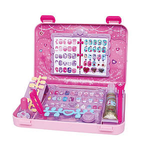 Ігровий набір в чемодані Lesko "Студія манікюра" 55002 Pink дитяча косметика для дівчаток