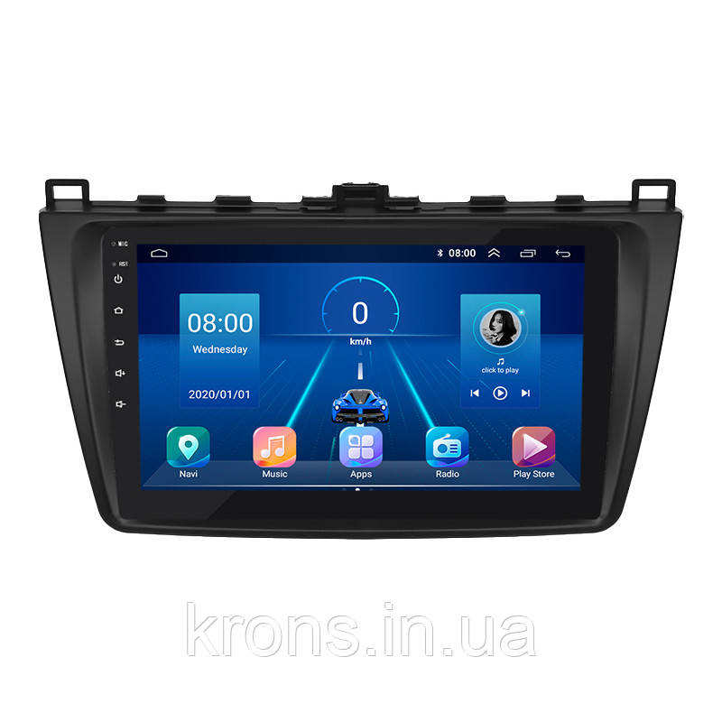 Штатная магнитола Lesko для Mazda 6 II (GH) Рестайлинг 2009-2013 экран 9" 2/32Gb/ 4G/ Wi-Fi Premium Андроид