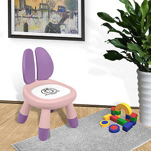 Дитячий стілець Bestbaby BS-27 Pink Rabbit маленький стільцічик для дітей