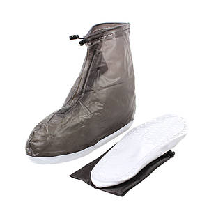 Водонепроникні гумові бахіли Lesko SB-10 Коричневий 27.4 см на взуття захист від дощу