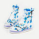 Резинові бахіли Lesko SB02 Синя сакура 27.5 см на взуття від дощу захист від бруду, фото 4