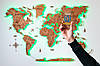 Дерев'яна карта світу на стіні з підсвічуванням Peanut, фото 6