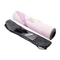 Коврик для фитнеса и йоги Meileer rubb-22 Фиолетовый лотос 1830*680*4mm йогамат для упражнений