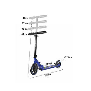 Cамокат Scooter PD2013A Blue двоколісний підлітків складний великий
