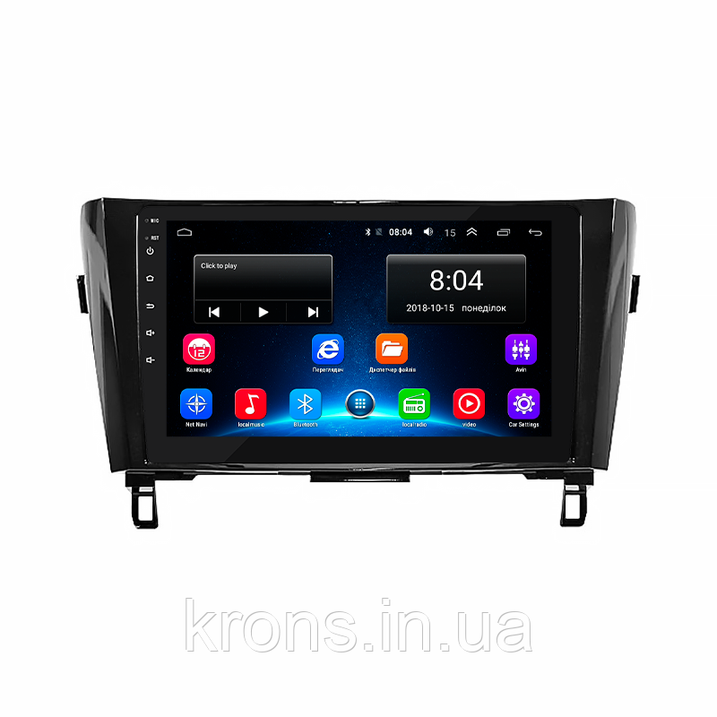Штатная магнитола Lesko для Nissan Qashqai II Рестайлинг 2017-н.в. экран 10" 2/32Gb/ Wi-Fi Optima GPS Андроид