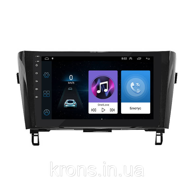 Штатная магнитола Lesko для Nissan Rogue II Рестайлинг 2016-2020 экран 10" 1/16Gb/ Wi-Fi Optima GPS Android