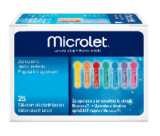 Ланцети (голки) для глюкометра Microlet 25 шт