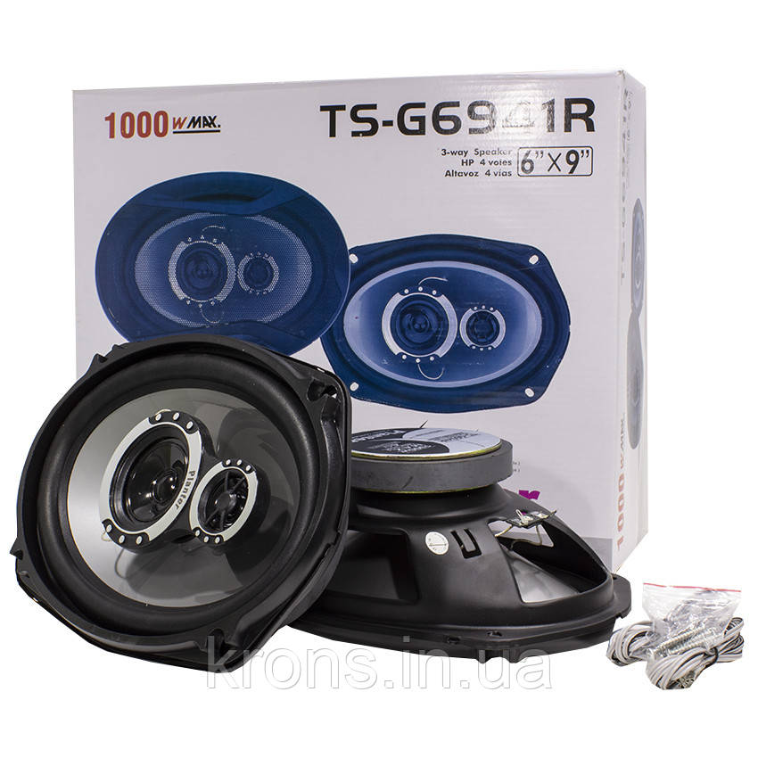 ➛Автоакустика Planter TS-G6941R max потужність 1000 Вт сталевий 6х9 дюймовий (15 х 23 см) автомобільний динамік