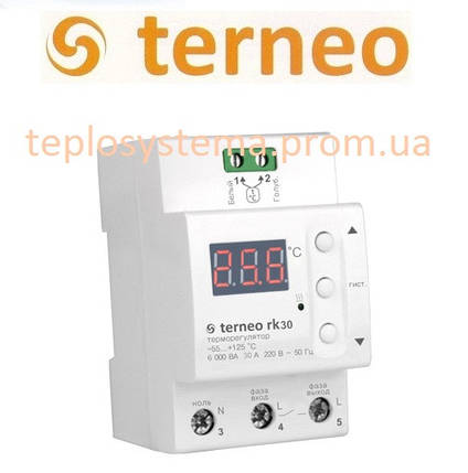 Терморегулятор Terneo rk30 для електричного котла (на DIN-рейку), Україна, фото 1