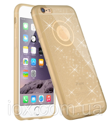 Золотистий силіконовий чохол-накладка для iPhone 6/6S