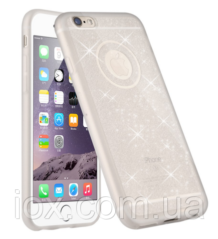 Силіконовий блискучий срібний чохол для Iphone 5/5S