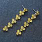 Довгі сережки з жовтим камінням, фото 4
