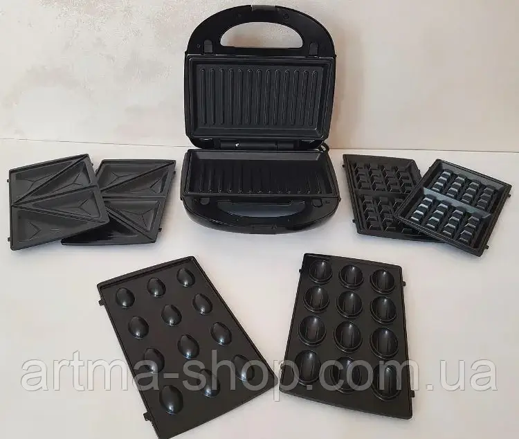 Сэндвичница 4 в 1 Rainberg RB-5408| вафельниця | гриль | горішниця |сэндвичница, фото 1