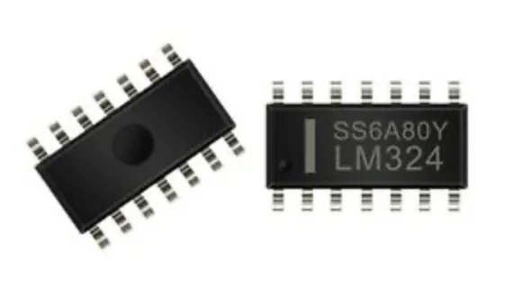 LM324, Почеплений ОУ загального застосування, (0 °C...+70 °C), SOP-14